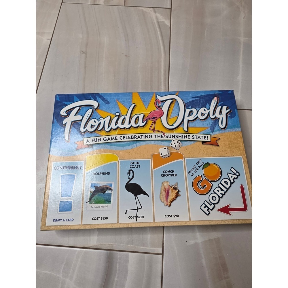 Late for the Sky Florida-Opoly Board Game Florida Theme 2-6 Players‎ Ages 8+ z3